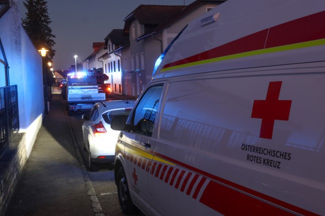 Brand einer Selche in einem Nebengeb�ude eines Hauses in Wels-Neustadt