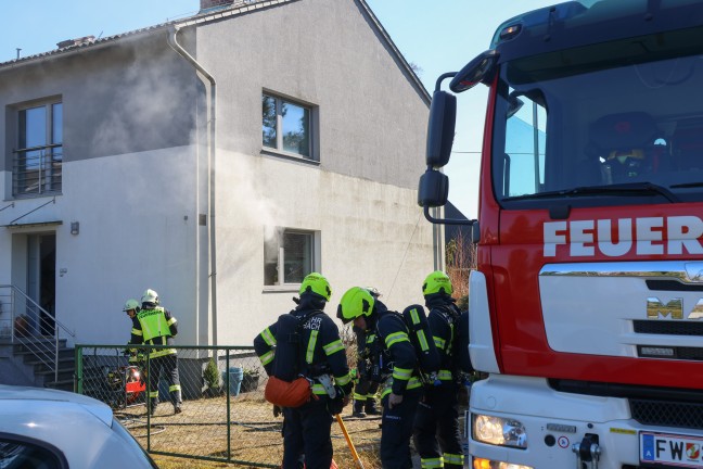 Dunstabzug in Flammen: Brand in der Kche eines Einfamilienhauses in Thalheim bei Wels