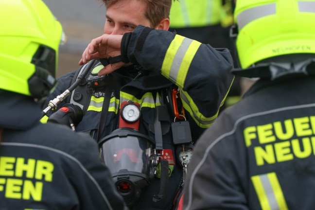 Heizraumbrand auf einem Bauernhof in Allhaming sorgte fr Einsatz zweier Feuerwehren