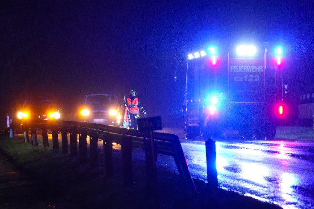 Personensuche nach Verkehrsunfall auf Pyhrnpass Strae bei Micheldorf in Obersterreich
