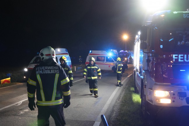 Schwer verletzt: Auto auf Gallspacher Strae bei Grieskirchen mehrfach berschlagen