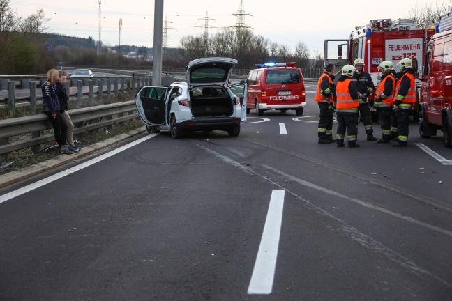 Verkehrsunfall auf der Innkreisautobahn bei Wels endete relativ glimpflich