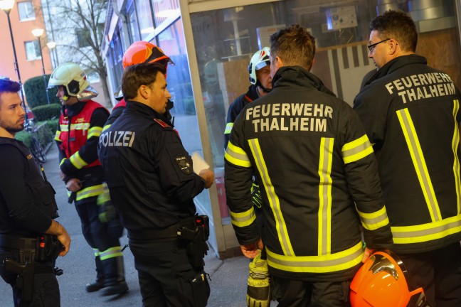 Brandverdacht: Intensiver Kochgeruch in einem Mehrparteienhaus in Thalheim bei Wels lste Alarm aus