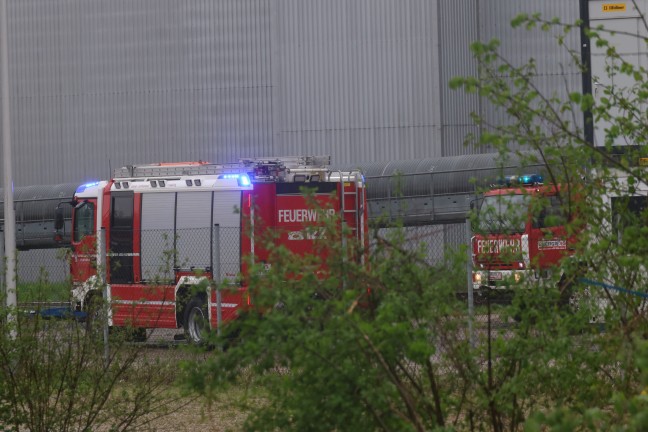 Brand bei einem Abfallverwertungsunternehmen in Wels-Schafwiesen sorgte f�r Einsatz