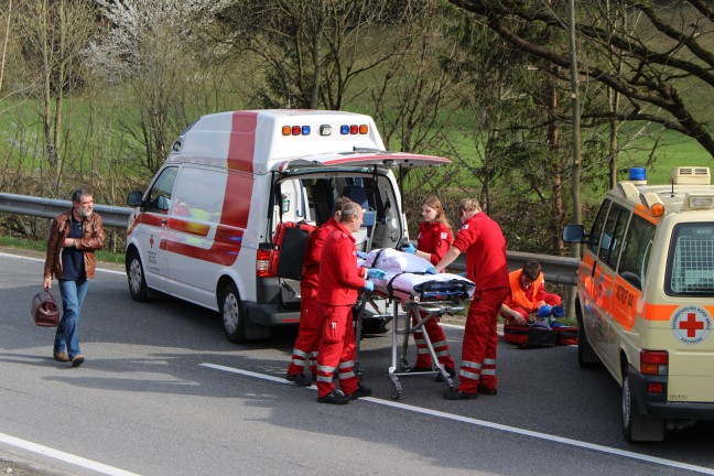 Tödlicher Verkehrsunfall auf der Pyhrnpass Straße in Micheldorf in Oberösterreich