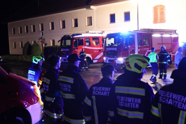 Drei Feuerwehren bei kurzer nchtlicher Personensuche in Scharten im Einsatz