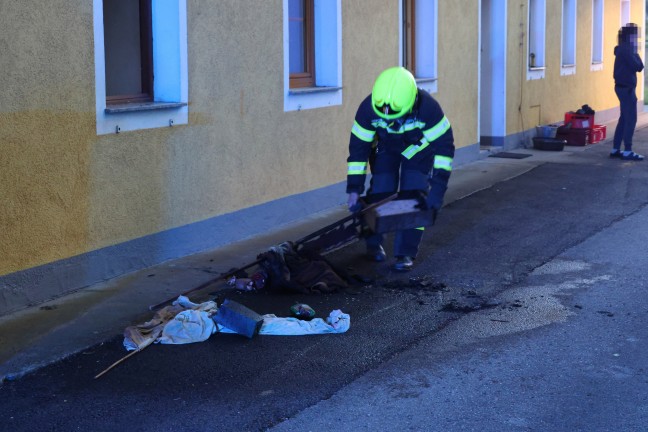 Brand einer Selche auf einem Bauernhof in Vorchdorf sorgt f�r Einsatz dreier Feuerwehren