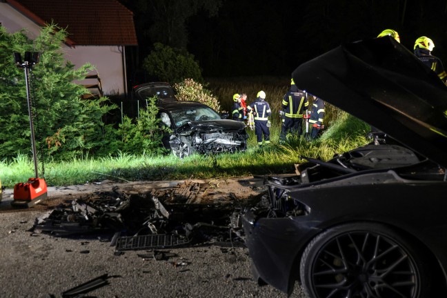 Frontalcrash auf Kremstalstrae bei Kematen an der Krems fordert fnf teils Schwerverletzte