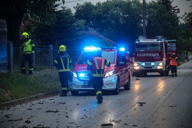 Heftiges Gewitter sorgte fr knapp 200 Einstze der Feuerwehren in Obersterreich