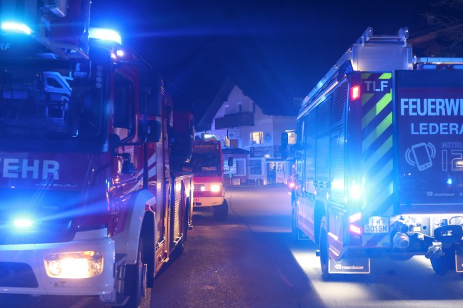 Drei Feuerwehren bei Brand in einer Backstube in Vorchdorf im Einsatz