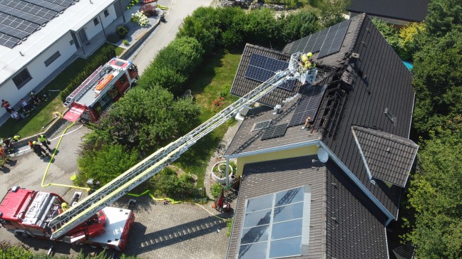 Sechs Feuerwehren bei Brand im Dachbereich eines Wohnhauses in Kematen an der Krems im Einsatz