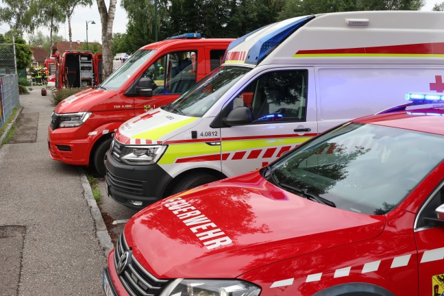 Chlorgasaustritt: Gro�einsatz der Feuerwehr bei Freibad in St. Martin im Innkreis