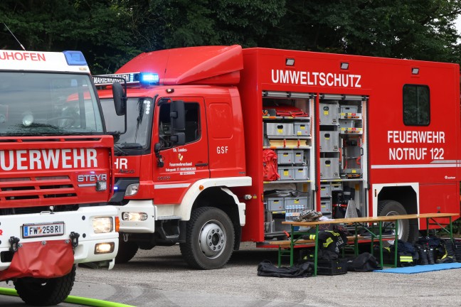 Chlorgasaustritt: Gro�einsatz der Feuerwehr bei Freibad in St. Martin im Innkreis