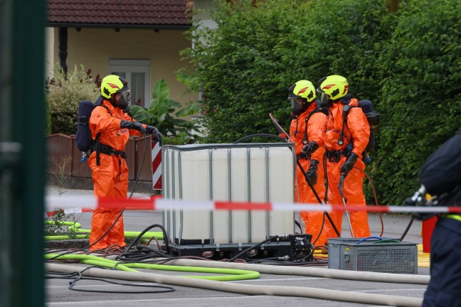 Chlorgasaustritt: Gro�einsatz der Feuerwehr bei Freibad in St. Martin im Innkreis