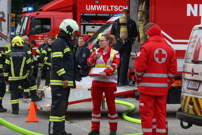 Chlorgasaustritt: Gro�einsatz der Feuerwehr bei Freibad in St. Martin im Innkreis
