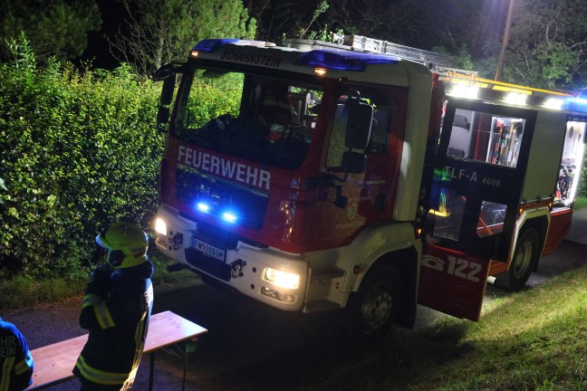 Drei Feuerwehren bei Zimmerbrand in einem Haus in Scharnstein im Einsatz