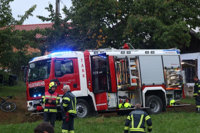 Drei Feuerwehren bei Zimmerbrand in einem Wohnhaus in Natternbach im Einsatz