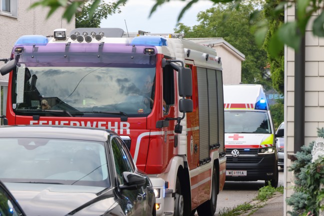 Brand in einem Nebengeb�ude eines Wohnhauses in Wels-Pernau noch rechtzeitig entdeckt
