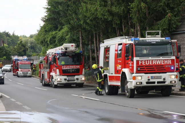 K�chenbrand: Vier Feuerwehren bei Brand in einem Gasthaus in Sierning im Einsatz