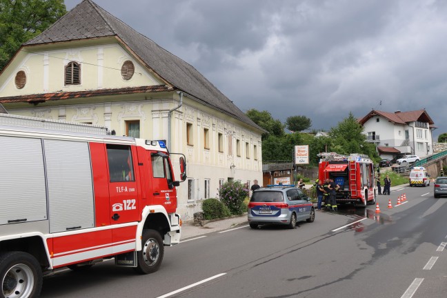 K�chenbrand: Vier Feuerwehren bei Brand in einem Gasthaus in Sierning im Einsatz