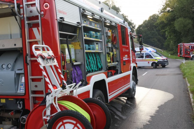 Brand in einem Hausanbau in Aichkirchen sorgte f�r Einsatz zweier Feuerwehren