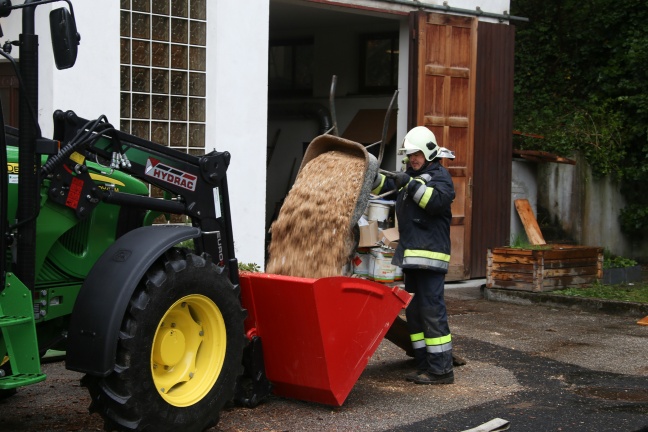 Brand des Sgespnesilos einer Tischlerei in Pettenbach