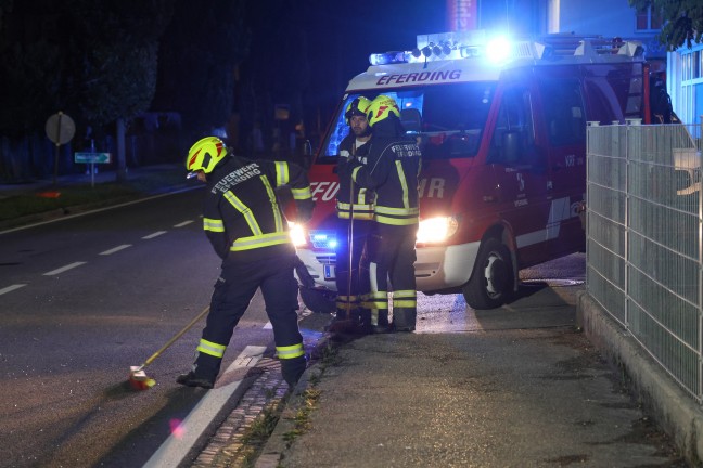 Vier teils Schwerverletzte: Auto in einem Baustellenbereich in Eferding gegen Baum gekracht