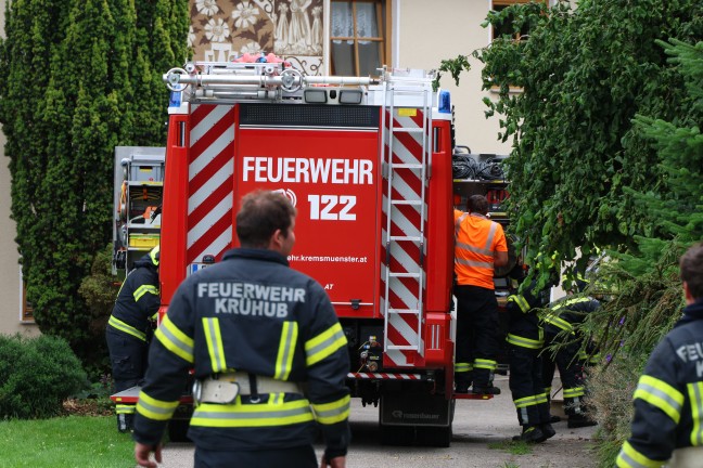 Brand einer Selche in einem landwirtschaftlichen Geb�ude in Kremsm�nster