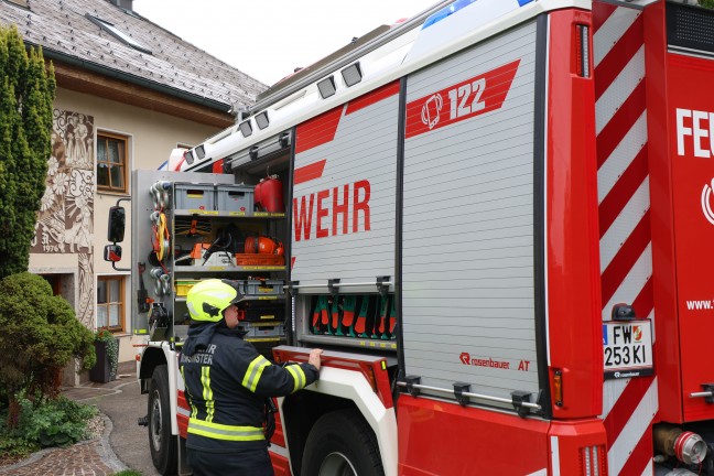 Brand einer Selche in einem landwirtschaftlichen Geb�ude in Kremsm�nster