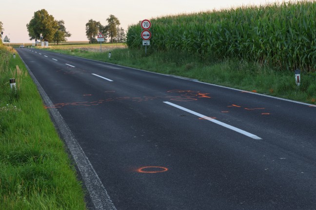 Motorradfahrer (57) bei Verkehrsunfall in Michaelnbach t�dlich verungl�ckt