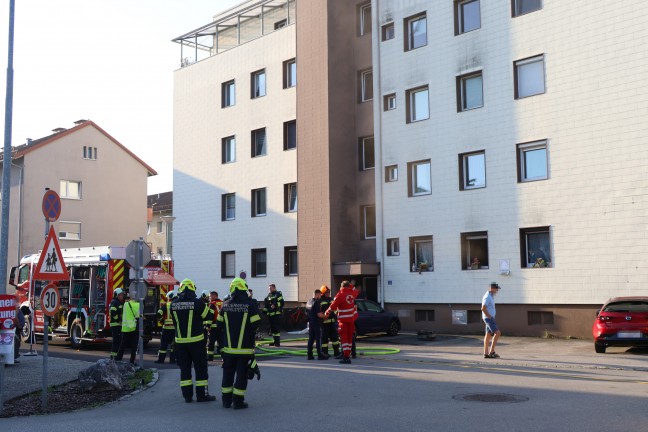 K�chenbrand in einer Wohnung eines Mehrparteienwohnhauses in Asten rasch gel�scht