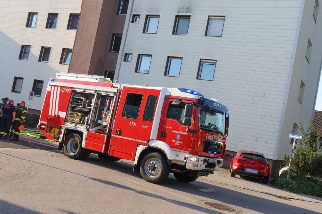 K�chenbrand in einer Wohnung eines Mehrparteienwohnhauses in Asten rasch gel�scht