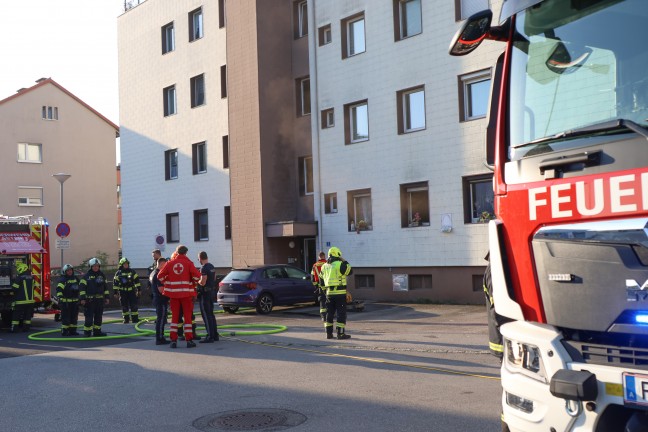K�chenbrand in einer Wohnung eines Mehrparteienwohnhauses in Asten rasch gel�scht