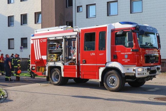K�chenbrand in einer Wohnung eines Mehrparteienwohnhauses in Asten rasch gel�scht