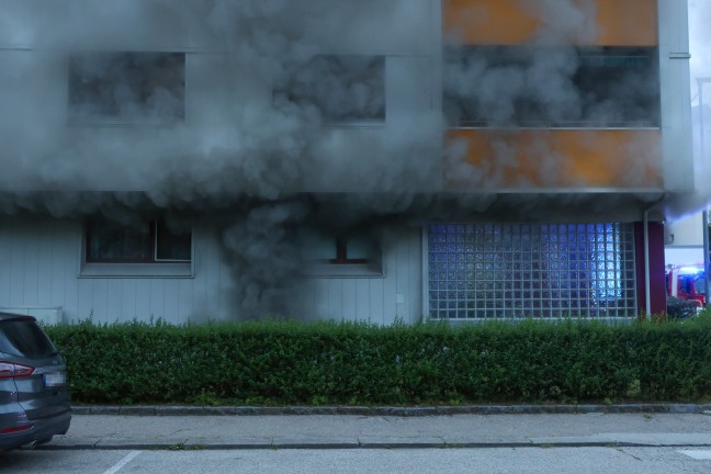 44 Personen evakuiert: Wieder gr��erer Einsatz bei Kellerbrand in einem Hochhaus in Wels-Lichtenegg