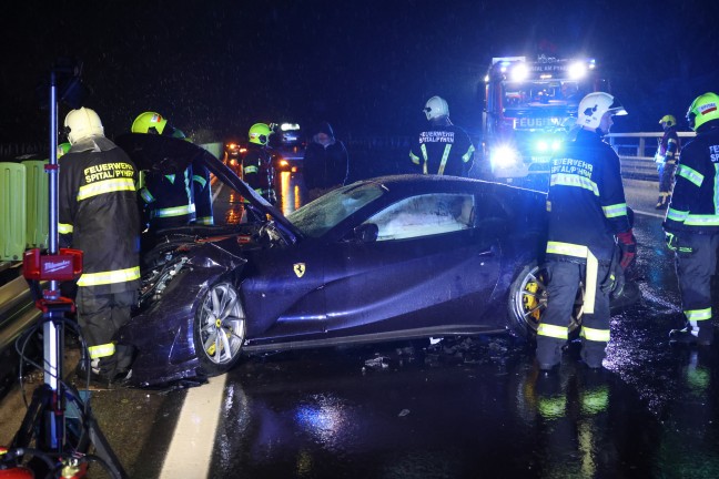 Sportwagen involviert: Schwerer Crash auf Pyhrnautobahn bei Spital am Pyhrn