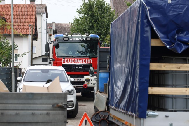 Lambach: Heiz�l bei Demontagearbeiten eines alten �ltanks in Kanalisation gelangt