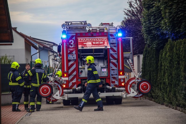 Brandverdacht in einem Wohnhaus in Marchtrenk sorgte f�r Einsatz zweier Feuerwehren