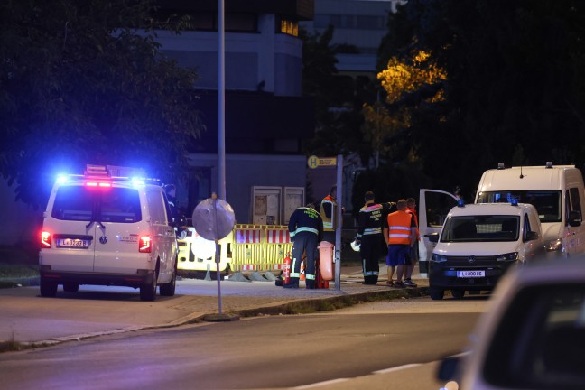 Linz: Feuerwehreinsatz, Stromausfall und Stra�ensperre nach Schaden an einer Mittelspannungsleitung