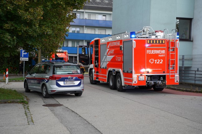 Brand von Abfallcontainern in einer M�llinsel in Leonding sorgte f�r Einsatz der Feuerwehr