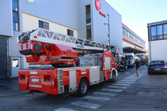 Brandeinsatz bei einem Unternehmen in Wels-Vogelweide