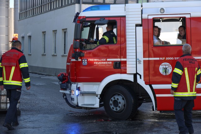 Brandeinsatz bei einem Unternehmen in Wels-Vogelweide