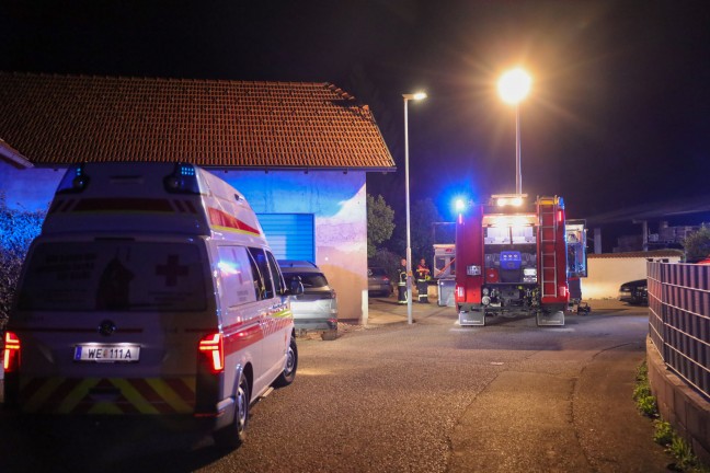 CO-Melder ausgel�st: Kohlenmonoxidaustritt nach Pelletslieferung in einem Wohnhaus in Stadl-Paura