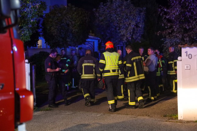 CO-Melder ausgel�st: Kohlenmonoxidaustritt nach Pelletslieferung in einem Wohnhaus in Stadl-Paura