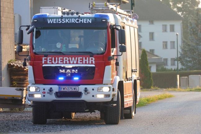 Verpuffung an Pelletsheizung sorgte f�r morgendlichen Feuerwehreinsatz in Wei�kirchen an der Traun