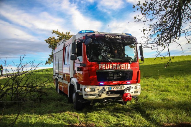 Personenrettung: Person bei M�harbeiten in Scharten unter Balkenm�her eingeklemmt