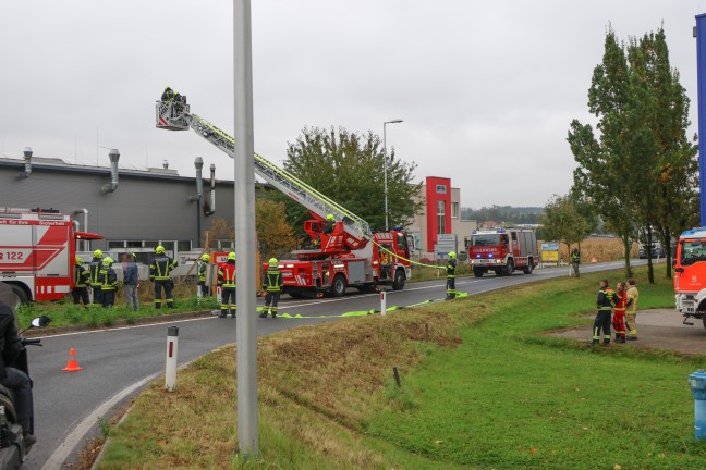F�nf Feuerwehren bei Brand einer Absaugungsanlage bei einem Unternehmen in St. Marien im Einsatz