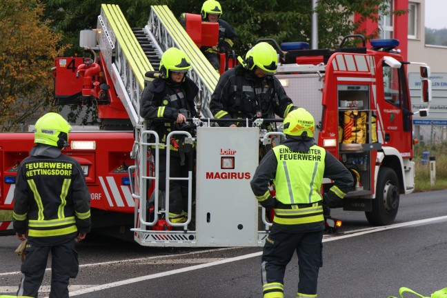 F�nf Feuerwehren bei Brand einer Absaugungsanlage bei einem Unternehmen in St. Marien im Einsatz