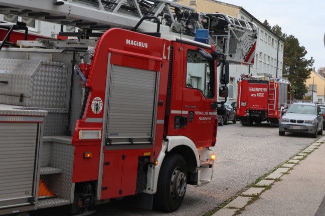 Person drohte abzust�rzen: Feuerwehr zu Personenrettung nach Wels-Neustadt alarmiert