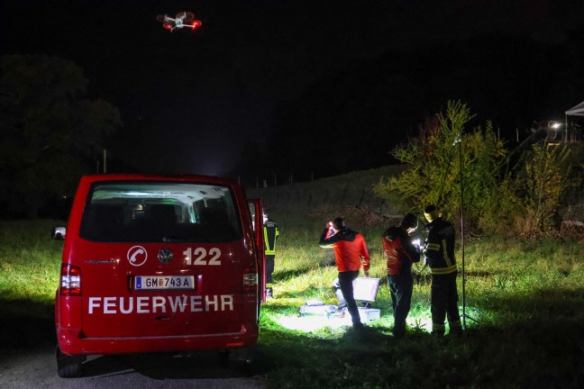 Traunkirchen: Drohnen der Feuerwehr bei gro�er Suchaktion nach abg�ngiger Frau im Einsatz